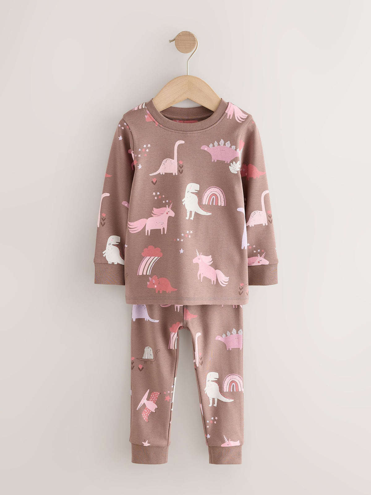Pink/Cream Snuggle Pyjamas 3 Pack (9mths-12yrs) - image 8