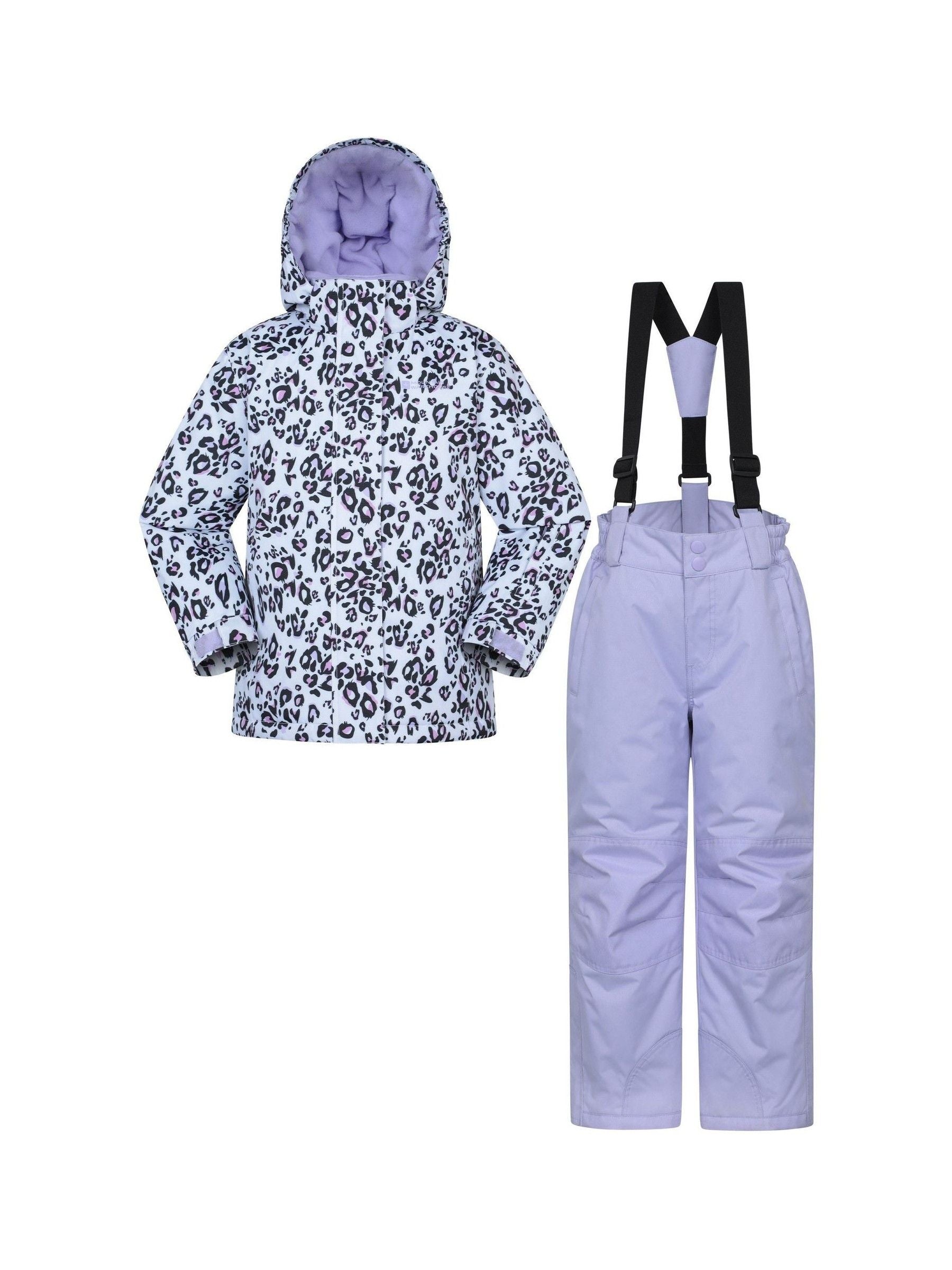 Mountain Warehouse Light Purple Printed Ski Jacket & Joggers Set image 1