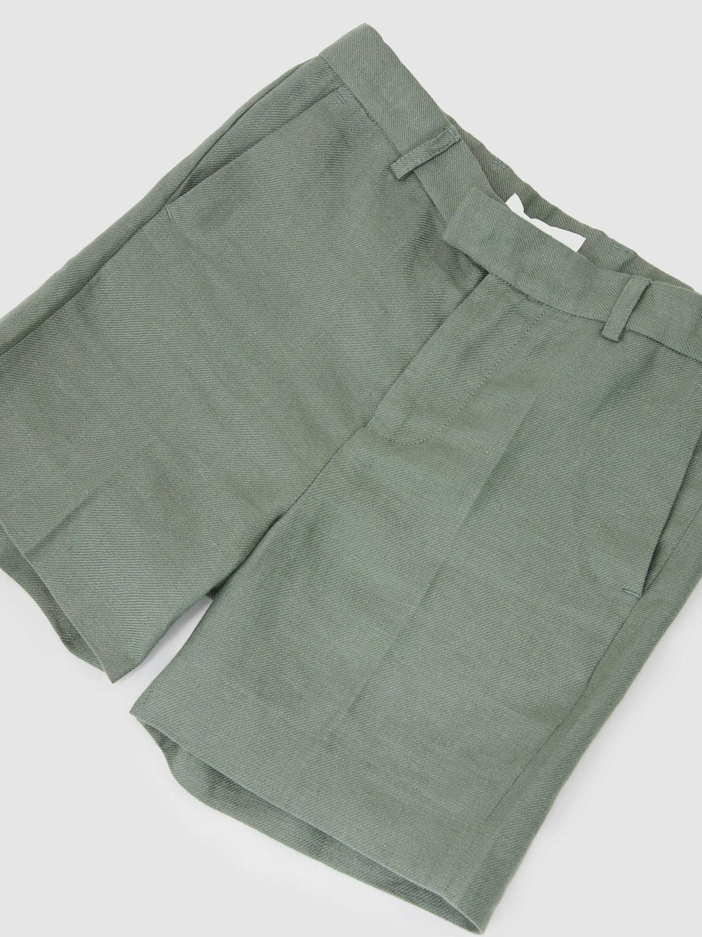 Reiss Sage Green Atlantic S 3-9 yrs Linen Tailored Shorts image 3