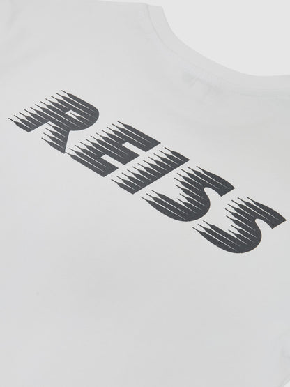 Reiss White Ross 3-9 yrs Cotton Logo Crew-Neck T-Shirt image 5