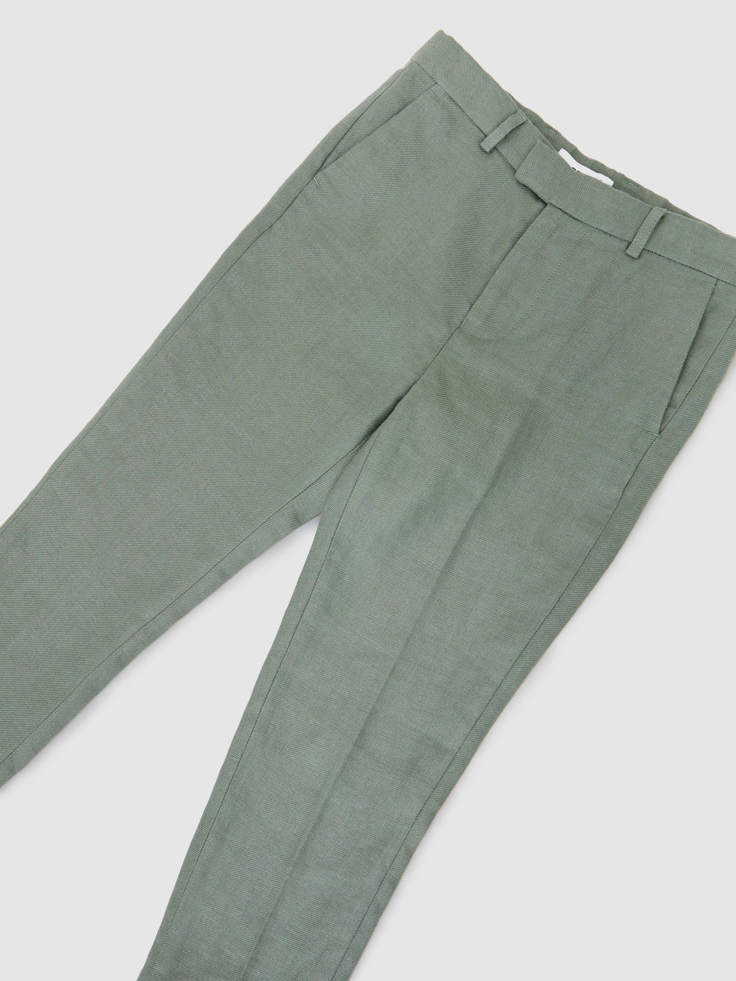 Reiss Sage Green Atlantic T 13-14 yrs Linen Tailored-Fit Trousers image 1