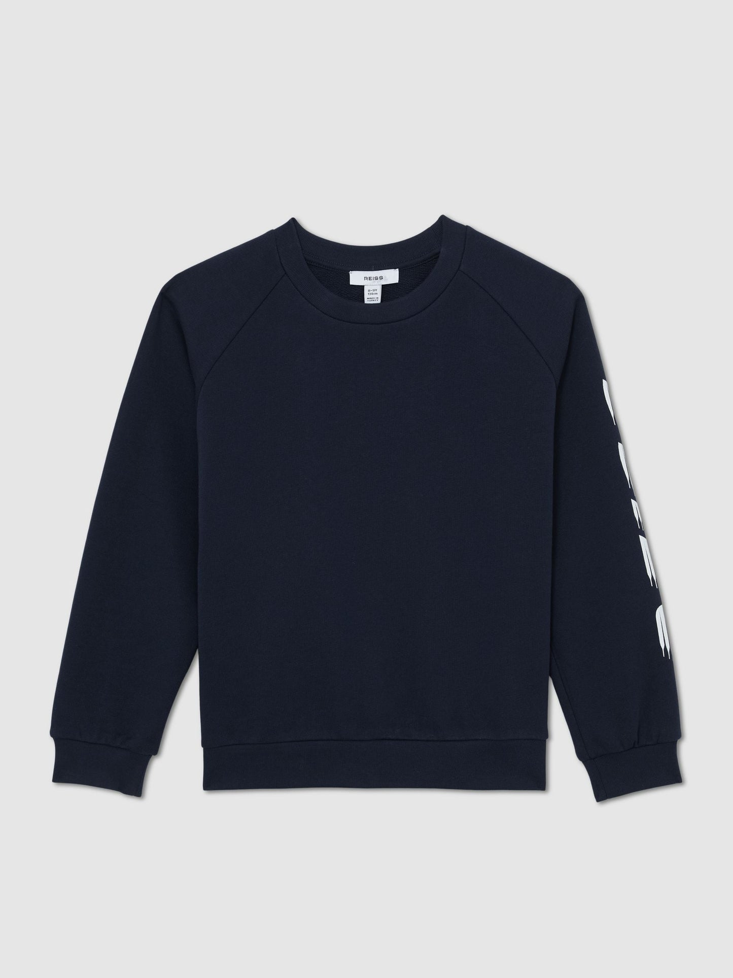 Reiss Navy Cory 9-13 yrs Cotton Logo-Print Sweatshirt image 2