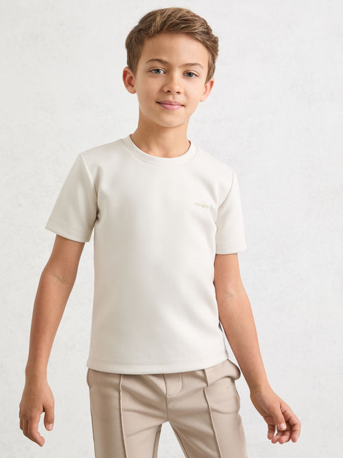Reiss Stone Wesley 3-9 yrs Premium Interlock Logo T-Shirt image 1