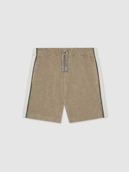 Reiss Sage/White Raven 3-9 yrs Towelling Colour-Block Shorts image 2
