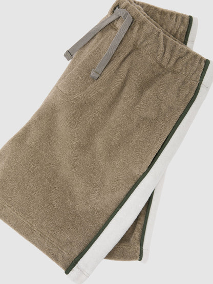 Reiss Sage/White Raven 3-9 yrs Towelling Colour-Block Shorts image 3