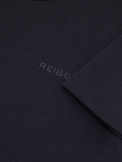 Reiss Navy Wesley 9-13 yrs Premium Interlock Logo T-Shirt image 1