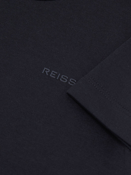 Reiss Navy Wesley 9-13 yrs Premium Interlock Logo T-Shirt image 1