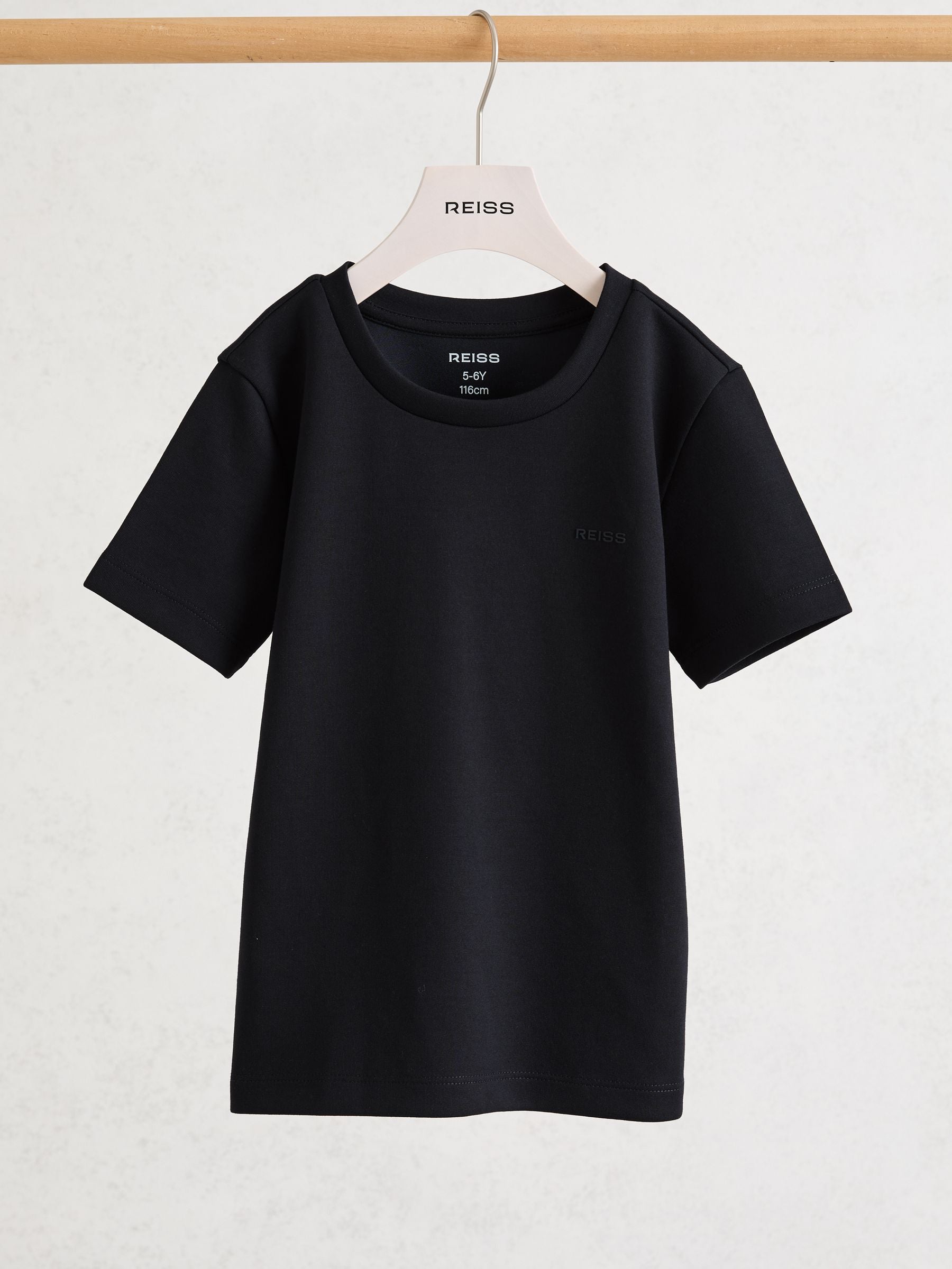 Reiss Navy Wesley 9-13 yrs Premium Interlock Logo T-Shirt image 2