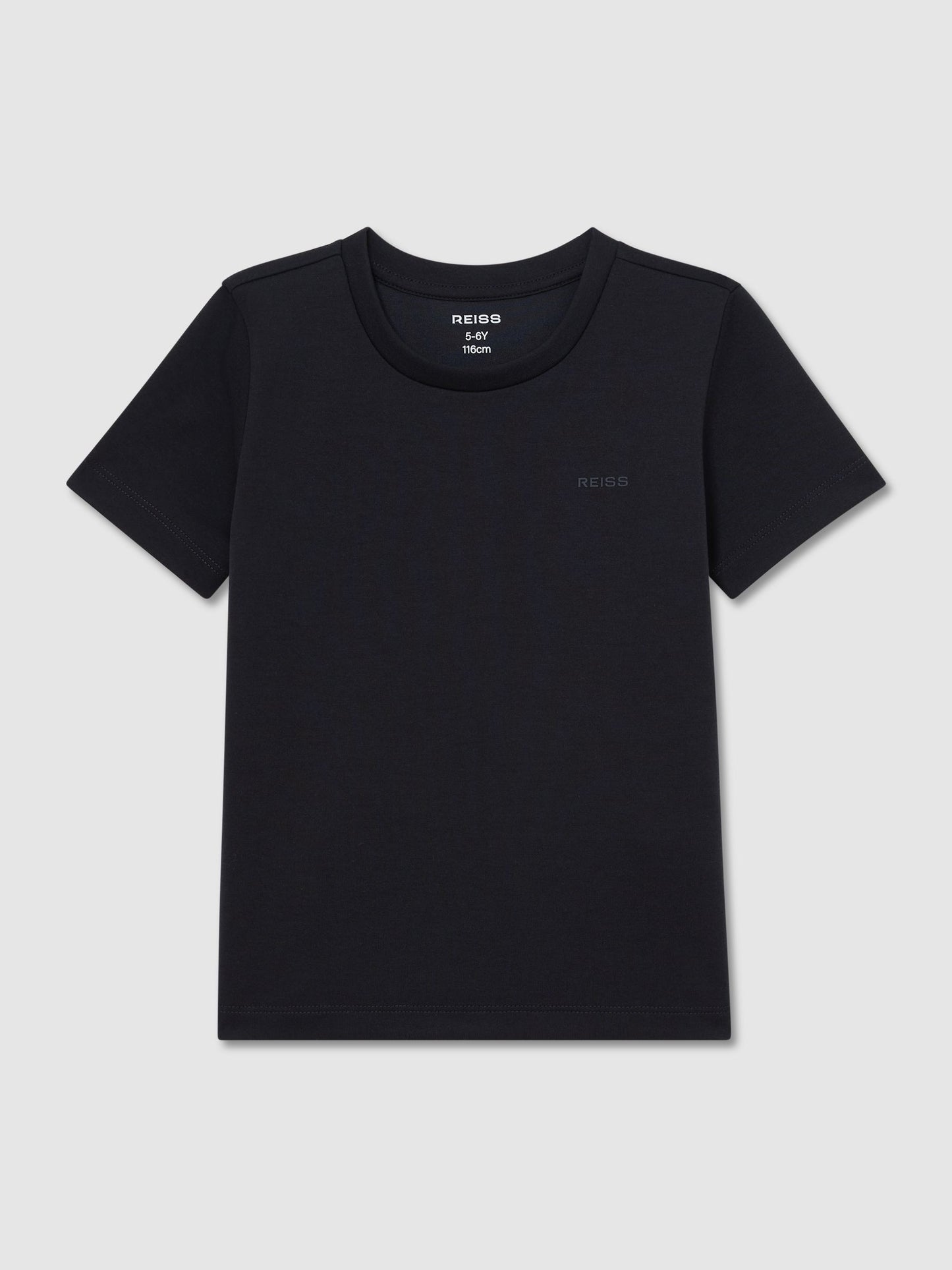 Reiss Navy Wesley 9-13 yrs Premium Interlock Logo T-Shirt image 3