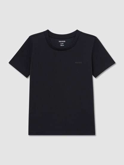 Reiss Navy Wesley 9-13 yrs Premium Interlock Logo T-Shirt image 3