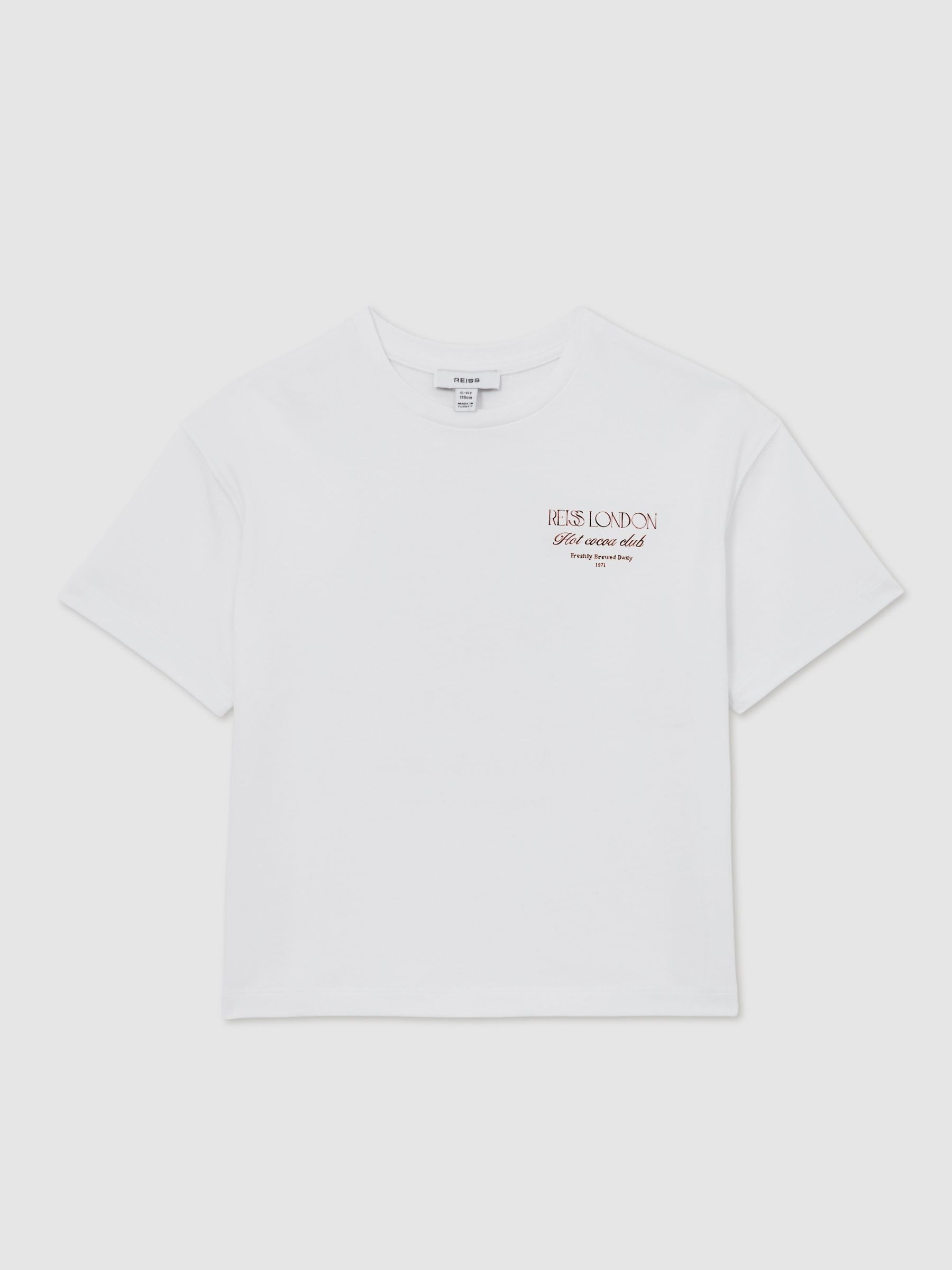 Dsiney Kidz - Reiss White Luc 3-9 yrs Cotton Hot Cocoa-Print T-Shirt image 2