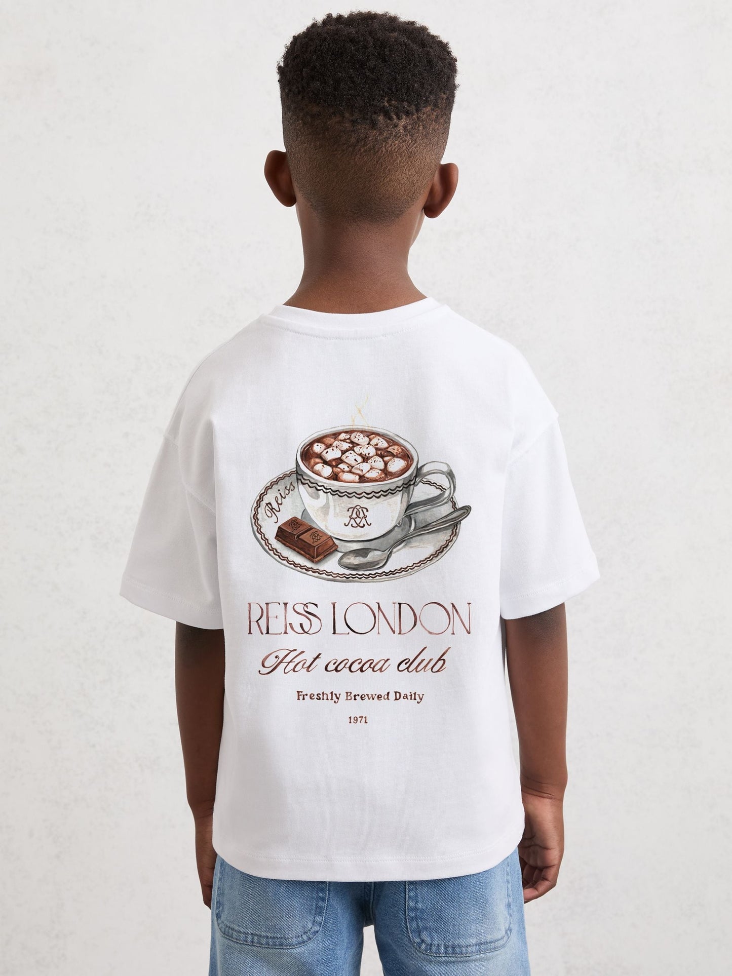 Dsiney Kidz - Reiss White Luc 3-9 yrs Cotton Hot Cocoa-Print T-Shirt image 5