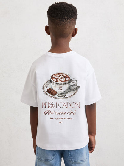 Dsiney Kidz - Reiss White Luc 3-9 yrs Cotton Hot Cocoa-Print T-Shirt image 5