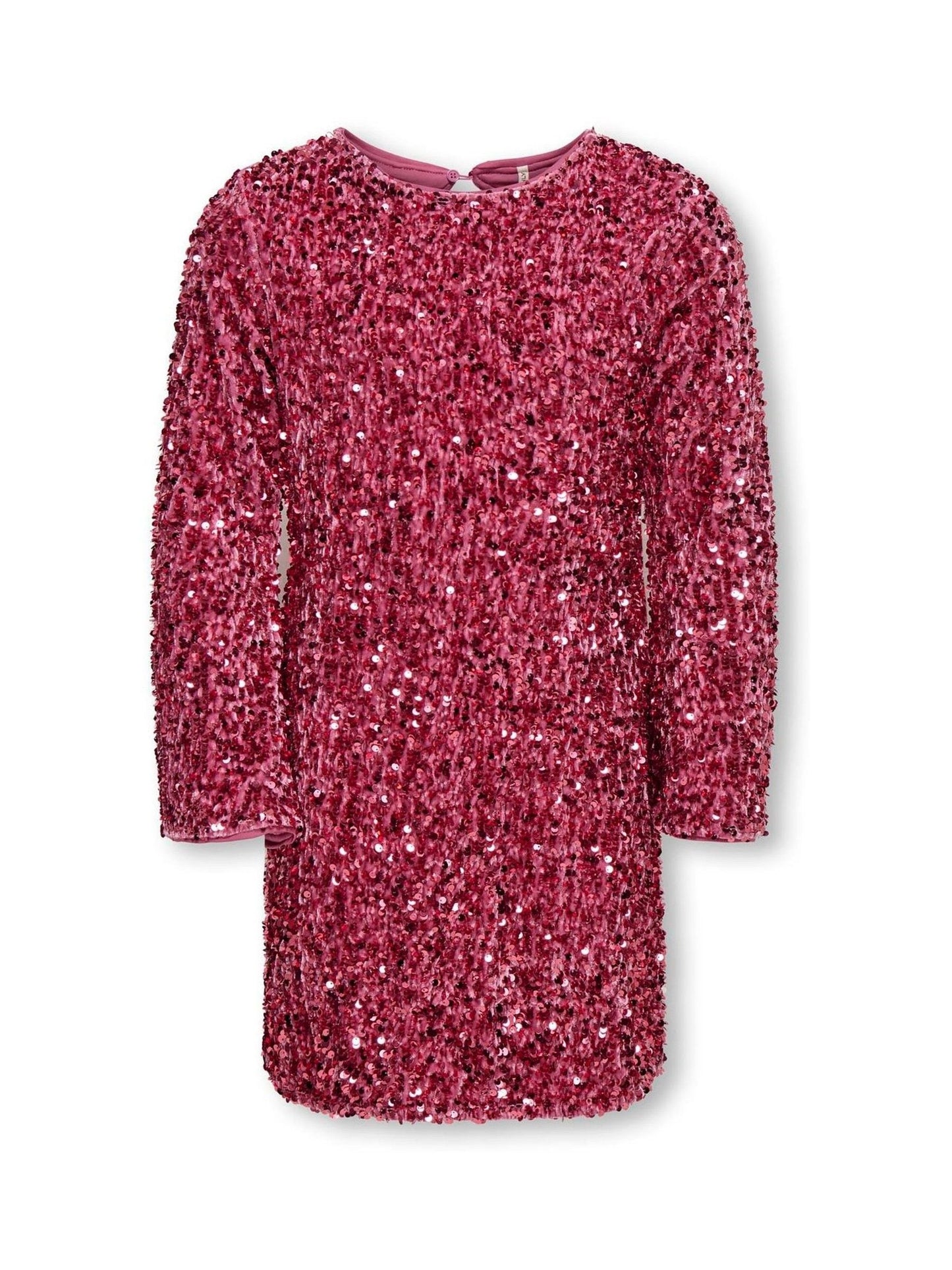 ONLY KIDS Pink Long Sleeve Sequin Dress image 5