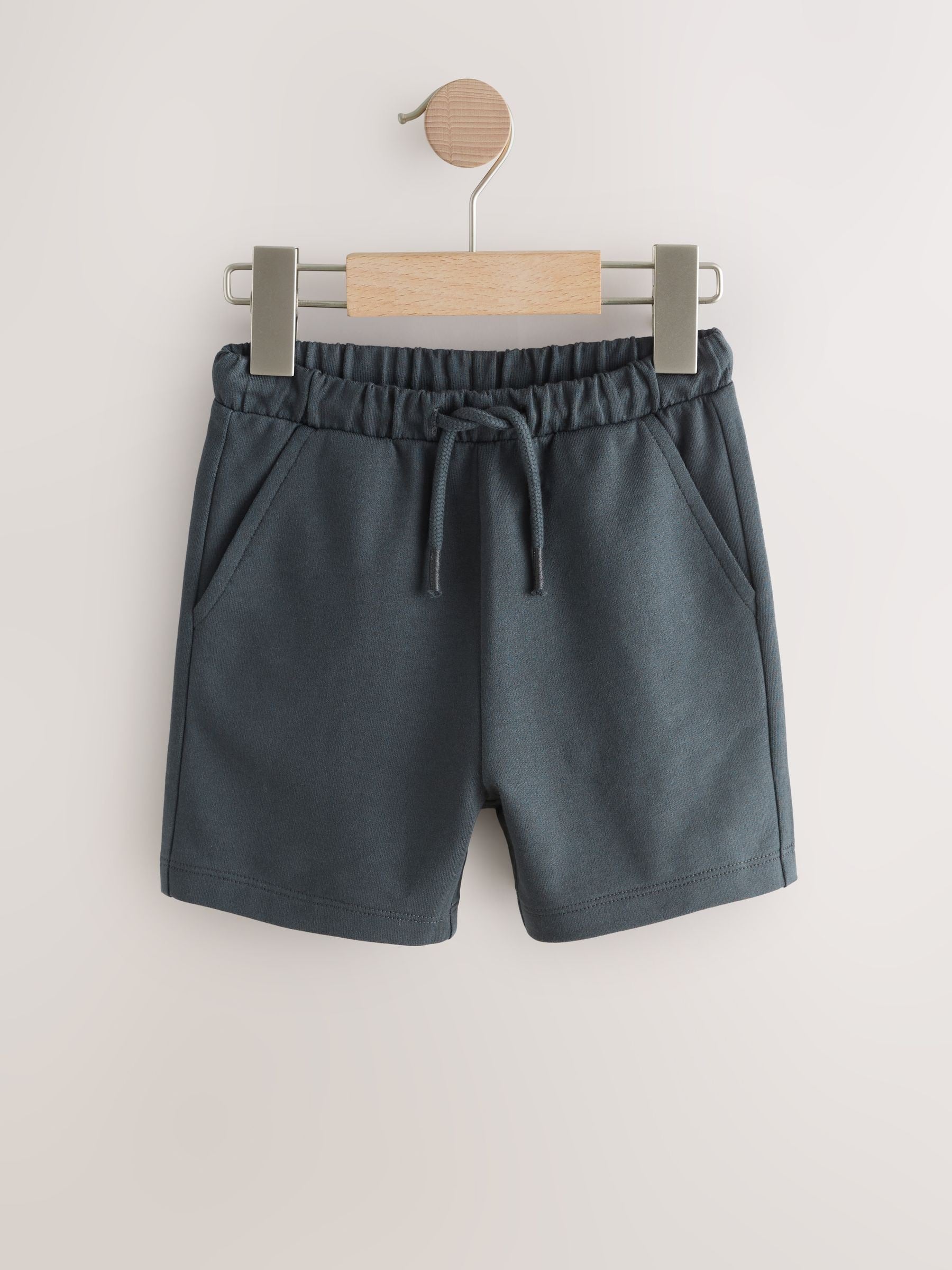 Charcoal Grey/Burgundy Stripe/Ecru Jersey Shorts 3 Pack (3mths-7yrs) image 5