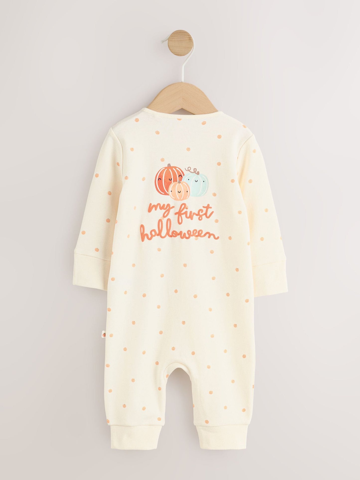 Neutral My First Halloween Two Way Zip Baby Sleepsuit (0mths-3yrs) image 6