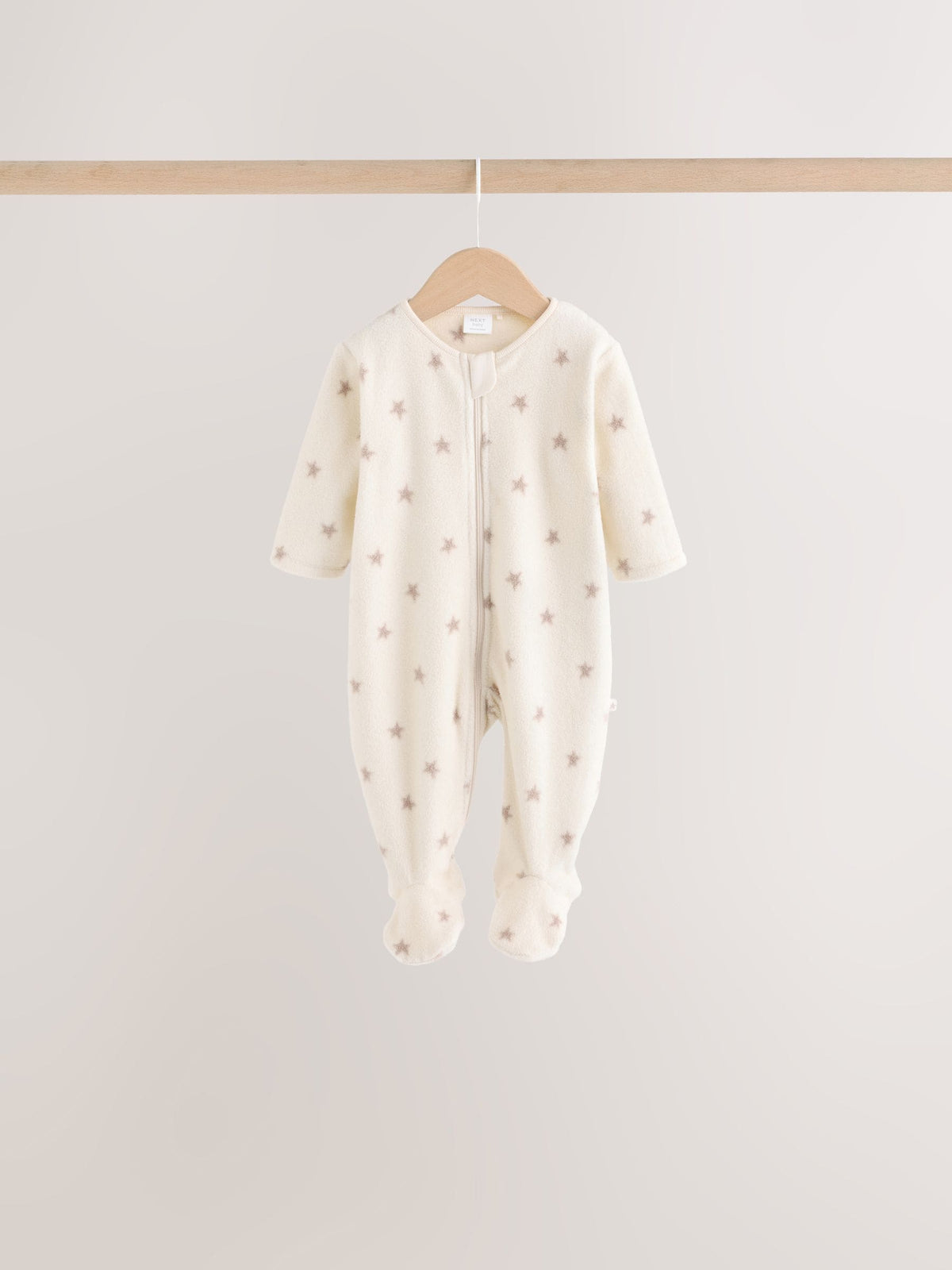 Dsiney Kidz - Neutral Micro Fleece Two Way Zip Baby Sleepsuits 4 Pack image 3