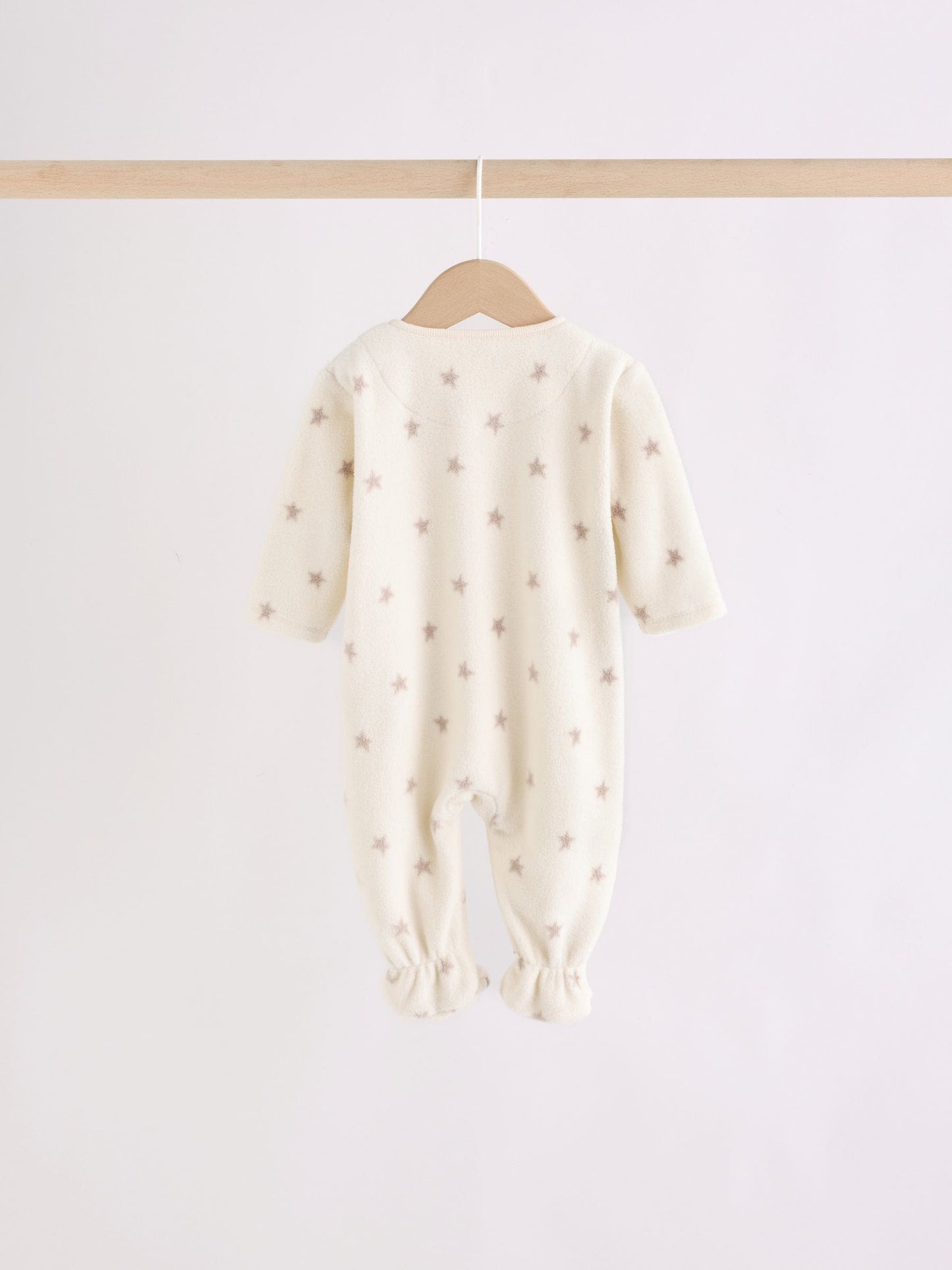 Dsiney Kidz - Neutral Micro Fleece Two Way Zip Baby Sleepsuits 4 Pack image 5