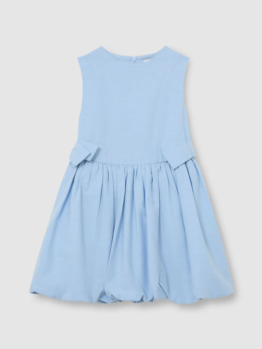 Reiss Pale Blue Marion 9-13 yrs Puffball Bow-Detail Sleeveless Dress image 2