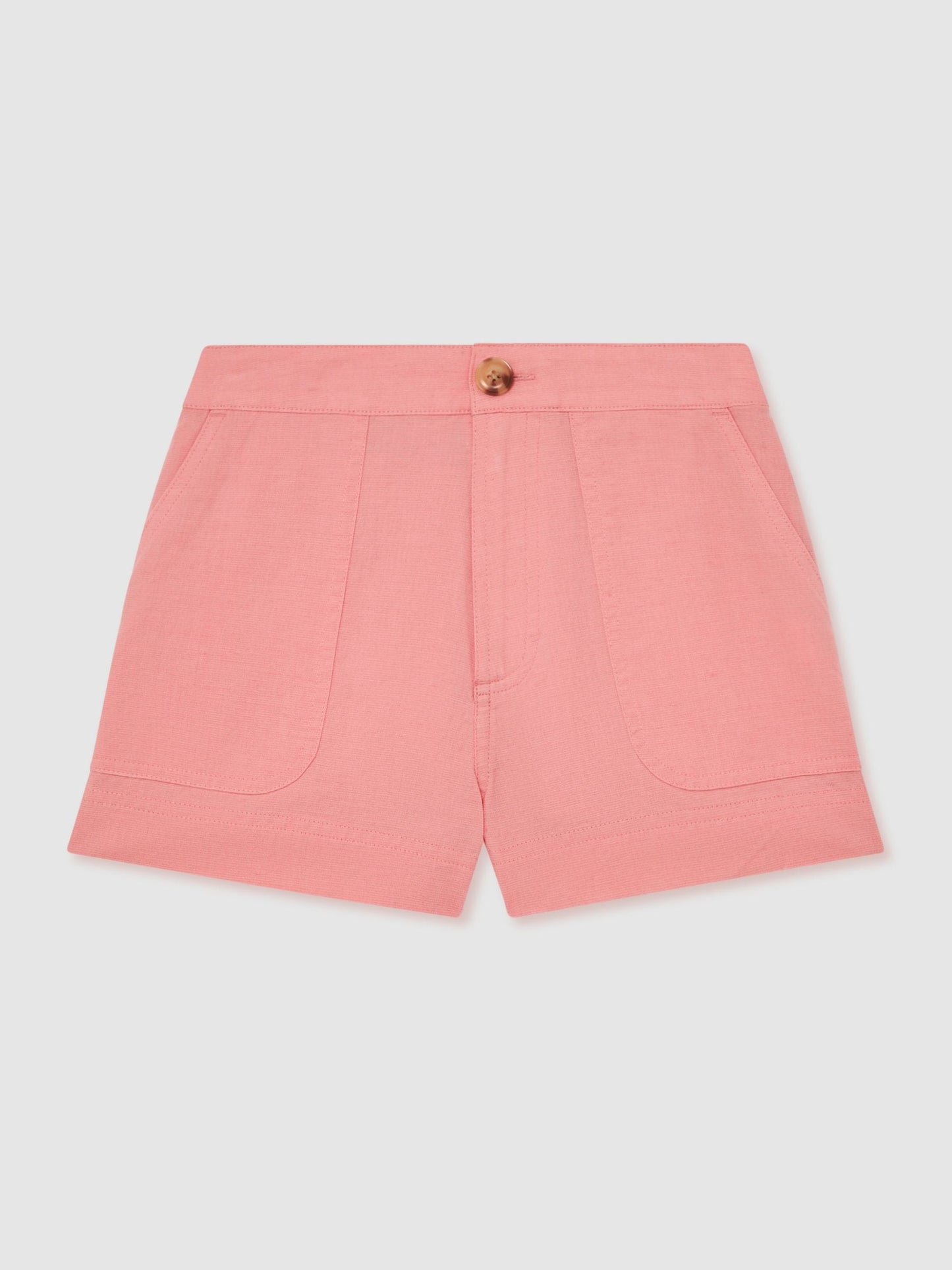 Reiss Coral Pink Alex 3-9 yrs Cotton-Linen Shorts image 1