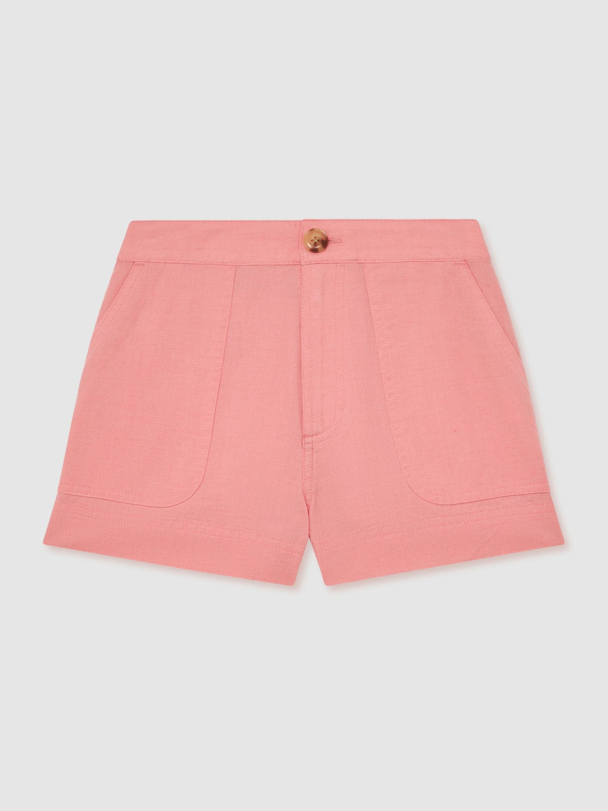 Reiss Coral Pink Alex 3-9 yrs Cotton-Linen Shorts image 1