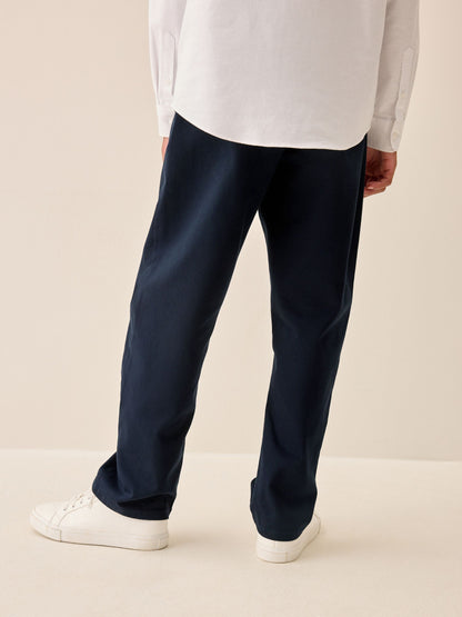 Dsiney Kidz - Navy Blue Loose Fit Stretch Chino Trousers (3-17yrs) image 2