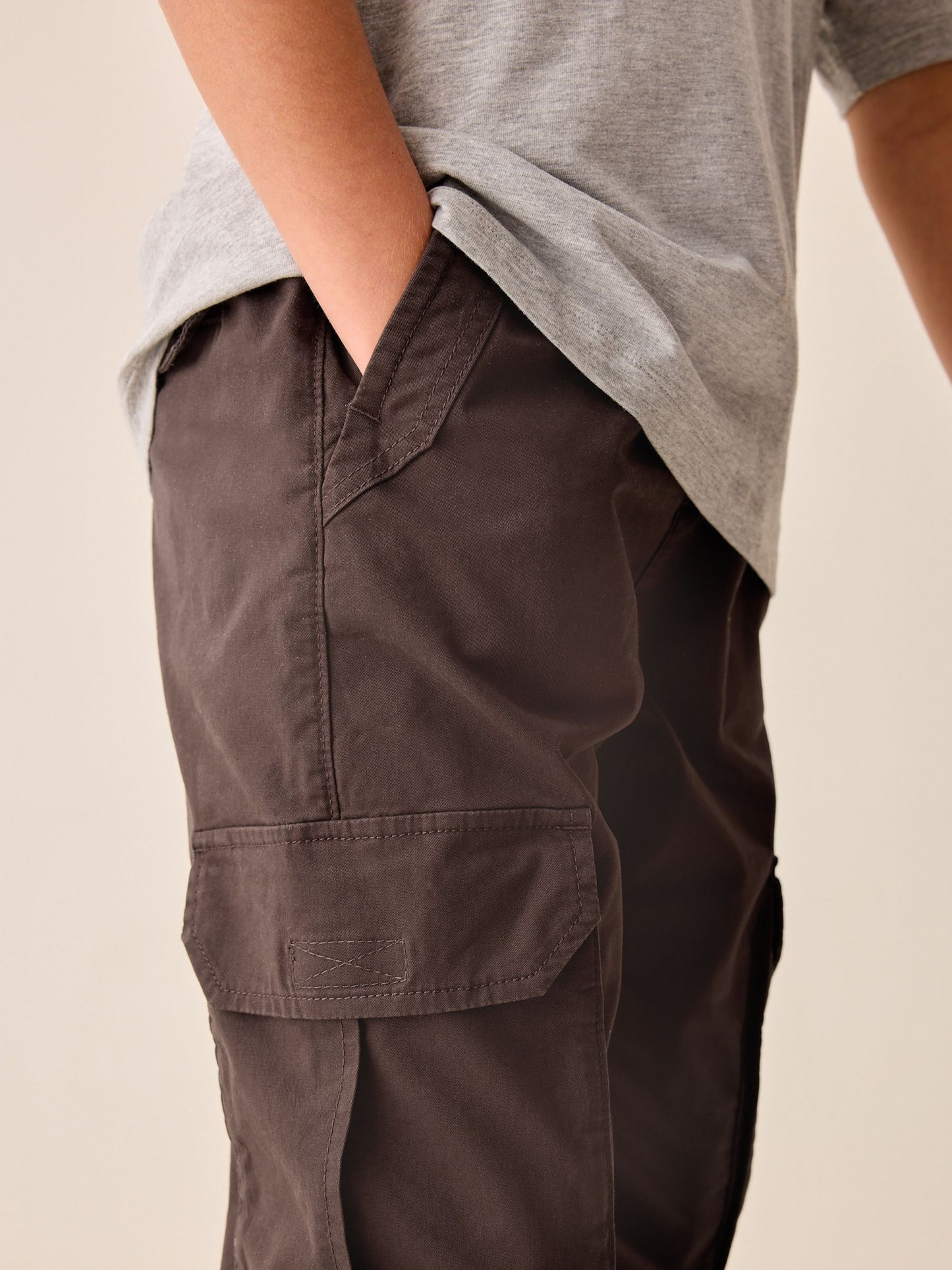 Dsiney Kidz - Brown Loose Fit Cargo Trousers (3-16yrs) image 5