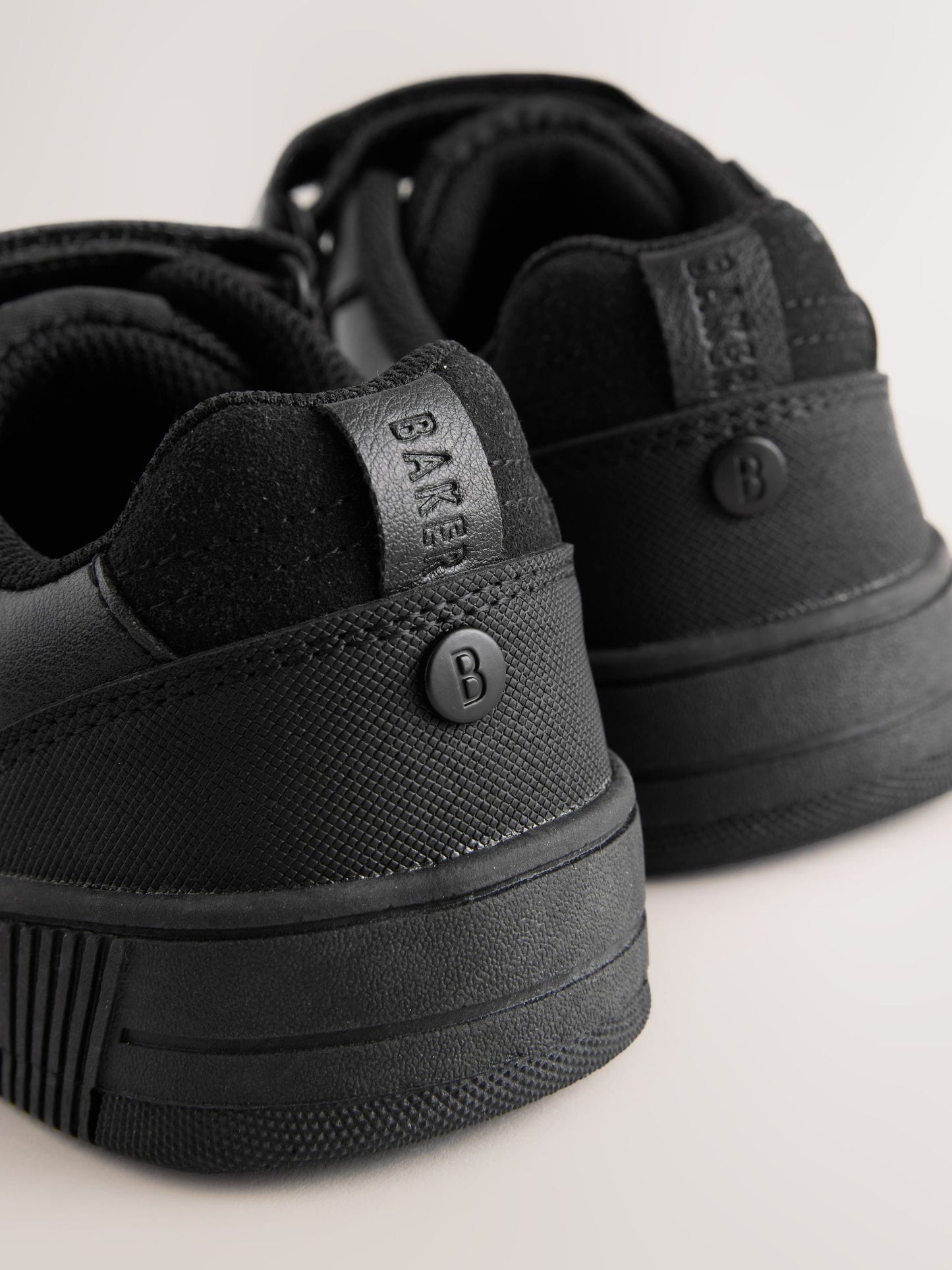 Baker by Ted Baker Back to School Black Tape Logo Elasticated Lace Trainers image 5