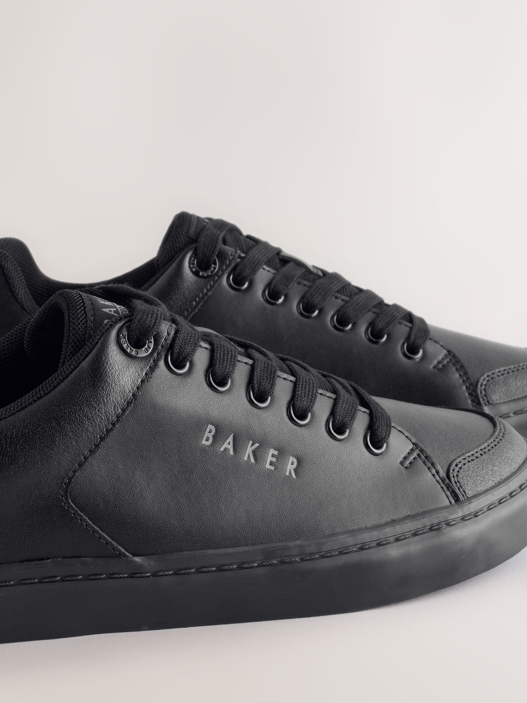 Baker by Ted Baker Black Back to School Branded Smart Trainers image 3