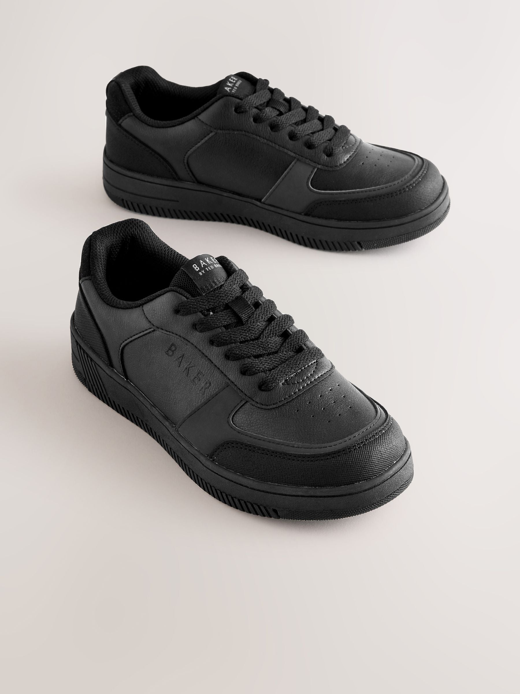 Back to School Black Lace up Chunky Trainers image 1