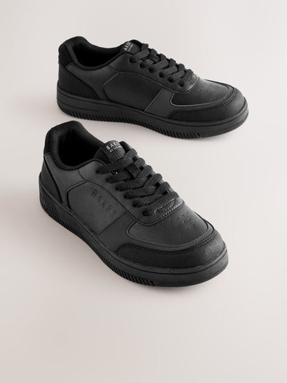 Back to School Black Lace up Chunky Trainers image 1