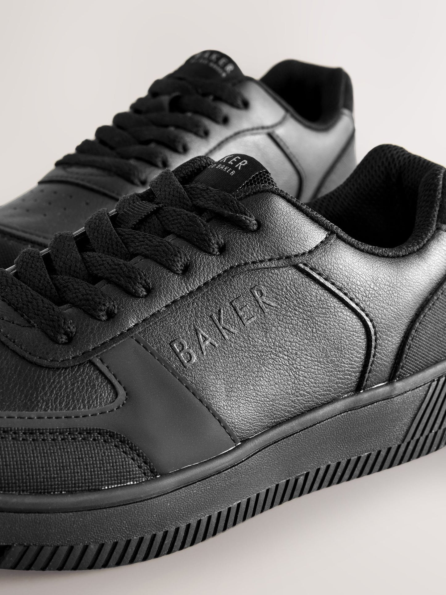 Back to School Black Lace up Chunky Trainers image 3