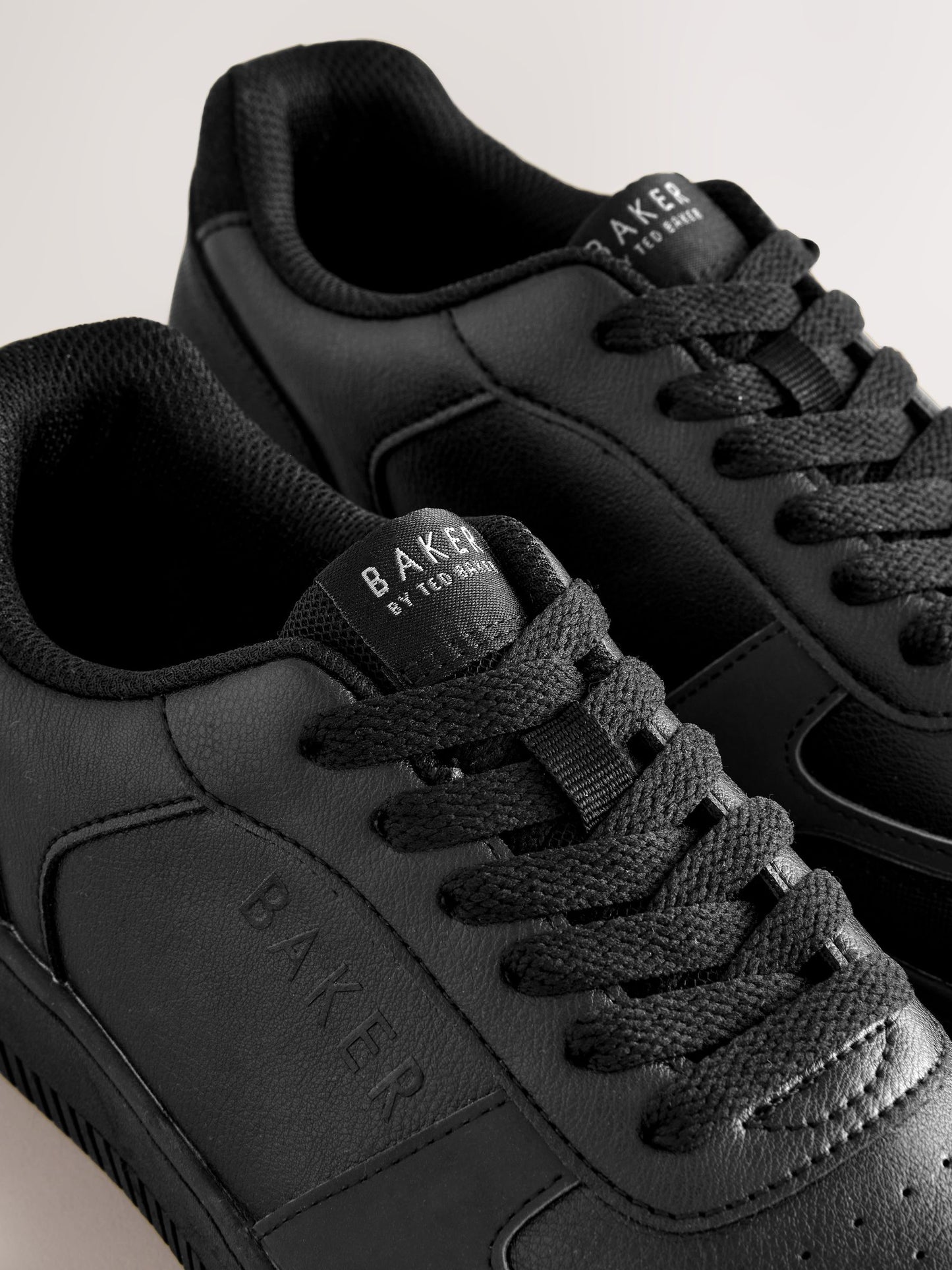 Back to School Black Lace up Chunky Trainers image 4