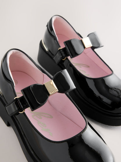 Baker by Ted Baker Back to School Patent Multiple Straps Chunky Mary Jane Black Shoes image 6