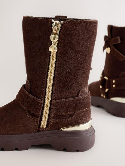 Baker by Ted Baker Chocolate Brown Bow Moto Boots - image 5