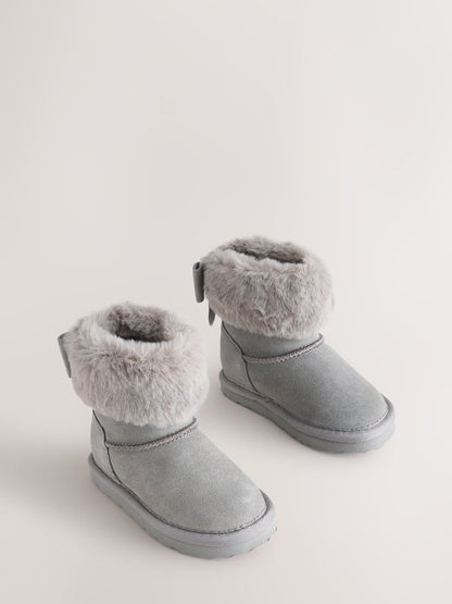 Dsiney Kidz - Baker by Ted Baker Faux Fur Cuff Slipper Boots with Bow image 1