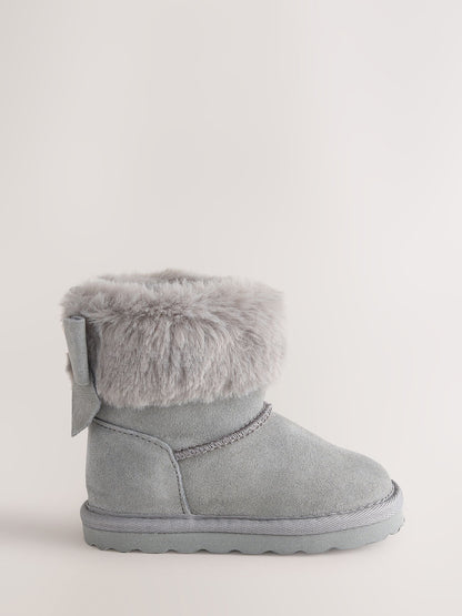 Dsiney Kidz - Baker by Ted Baker Faux Fur Cuff Slipper Boots with Bow image 2