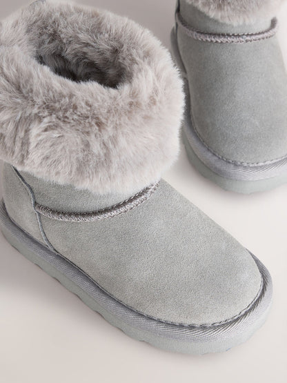 Dsiney Kidz - Baker by Ted Baker Faux Fur Cuff Slipper Boots with Bow image 6