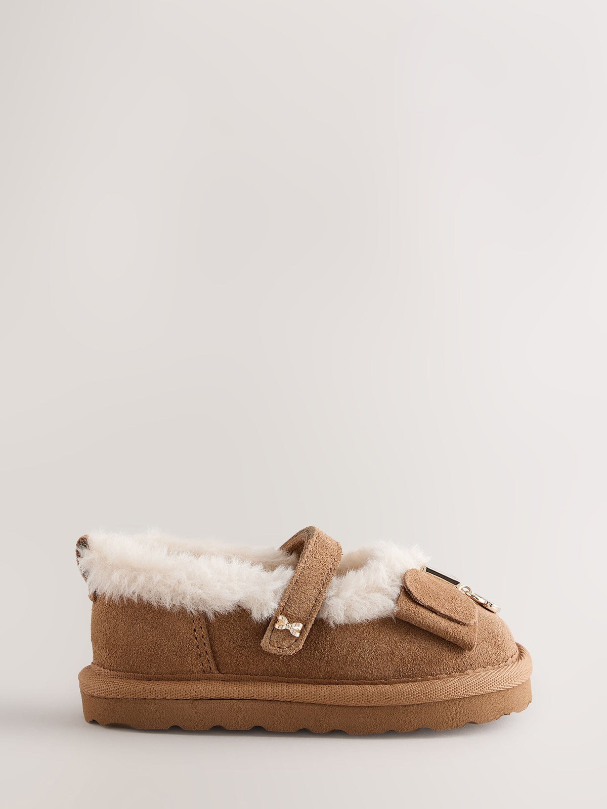 Dsiney Kidz - Baker by Ted Baker Faux Fur Lined Slipper Mary Jane Shoes with Bow image 2