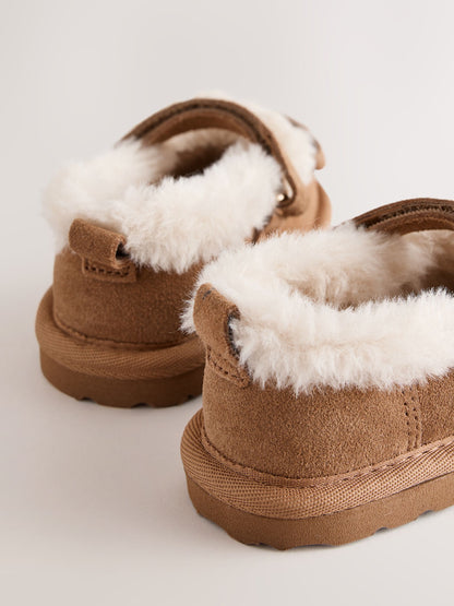 Dsiney Kidz - Baker by Ted Baker Faux Fur Lined Slipper Mary Jane Shoes with Bow image 3