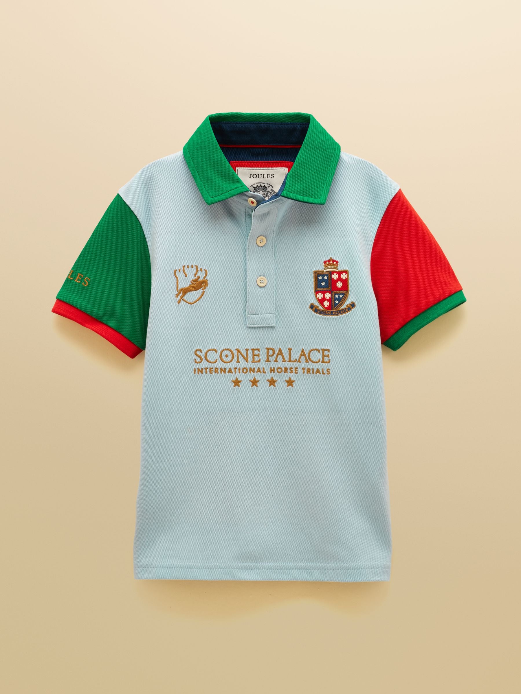 Dsiney Kidz - Joules Official Scone Light Blue Denim Kids Cotton Pique Polo Shirt image 1