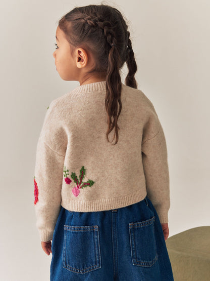 Dsiney Kidz - Vegetable Embroidered V-Neck Cardigan (3mths-7yrs) image 3