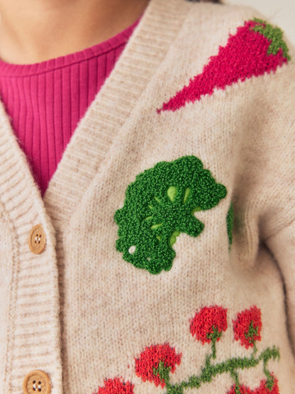 Dsiney Kidz - Vegetable Embroidered V-Neck Cardigan (3mths-7yrs) image 4