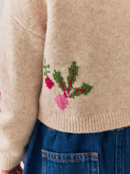 Dsiney Kidz - Vegetable Embroidered V-Neck Cardigan (3mths-7yrs) image 5