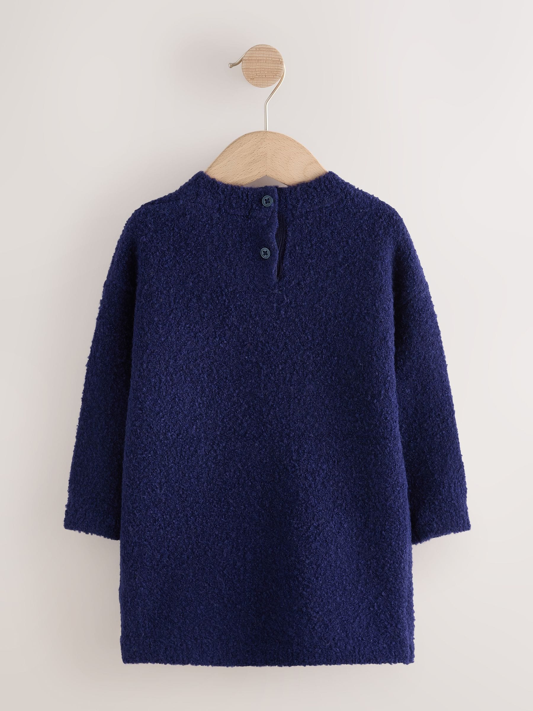 Dsiney Kidz - Navy Rainbow Spot Knitted Jumper Dress And Tights Set (3mths-7yrs) image 7