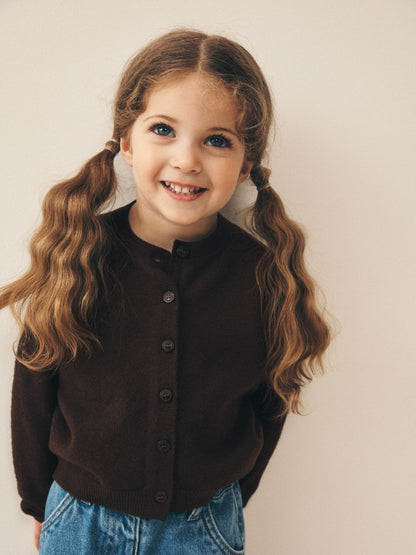 Dsiney Kidz - Chocolate Brown Knit Cardigan (3mths-7yrs) image 1