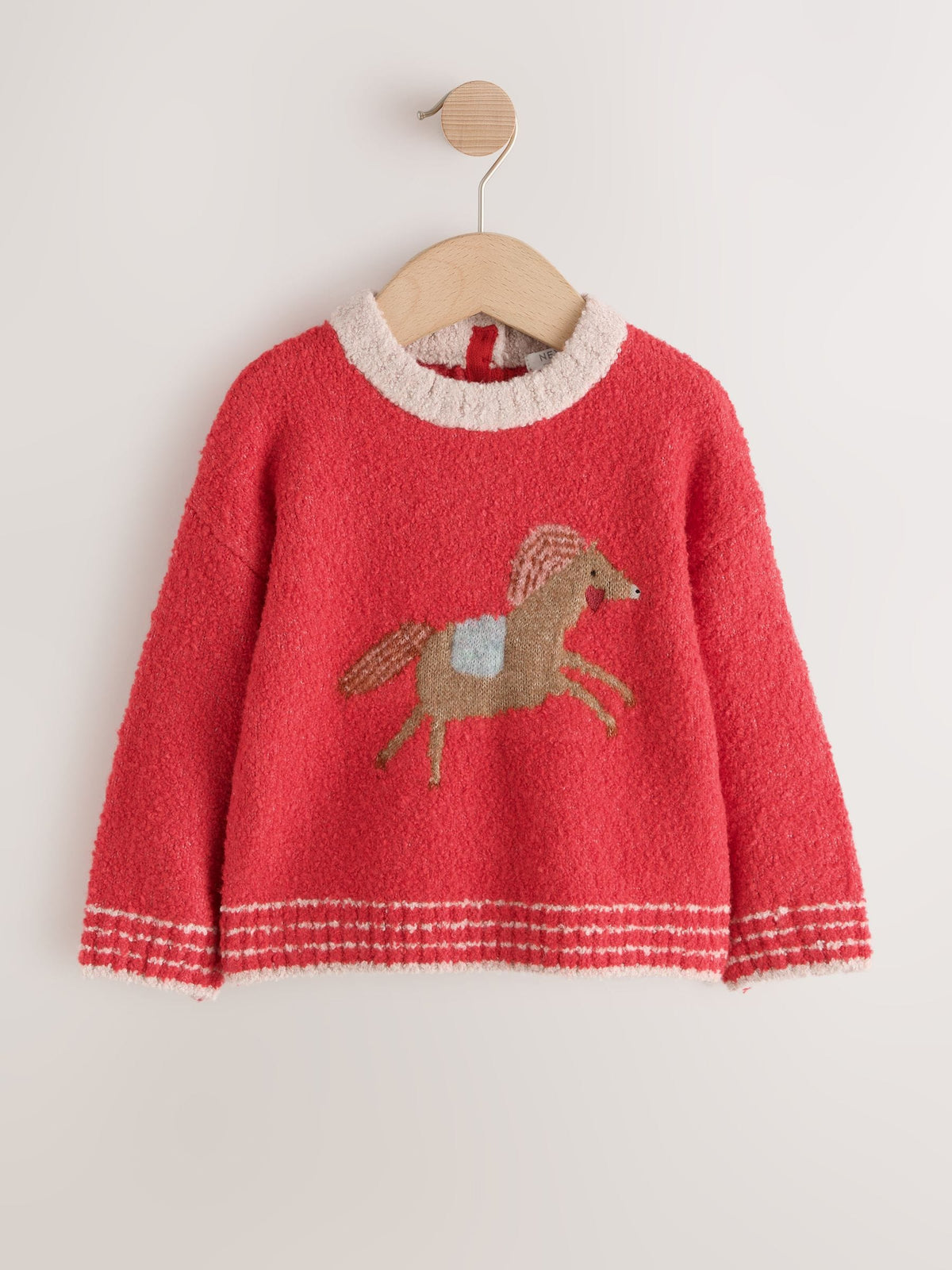 Dsiney Kidz - Red Horse Boxy Jumper (3mths-7yrs) image 1