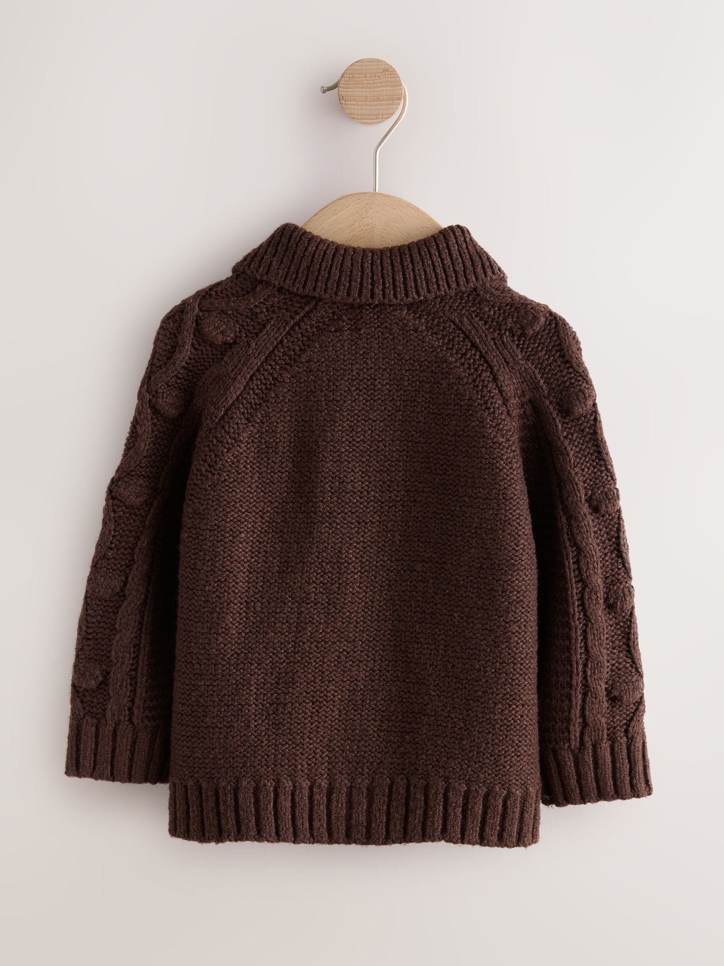 Dsiney Kidz - Chocolate Brown Chunky Bobble Cardigan (3mths-10yrs) image 2
