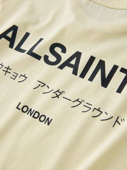 Dsiney Kidz - smALLSAINTS Light Yellow Oversized Underground Crew Neck T-Shirt image 10