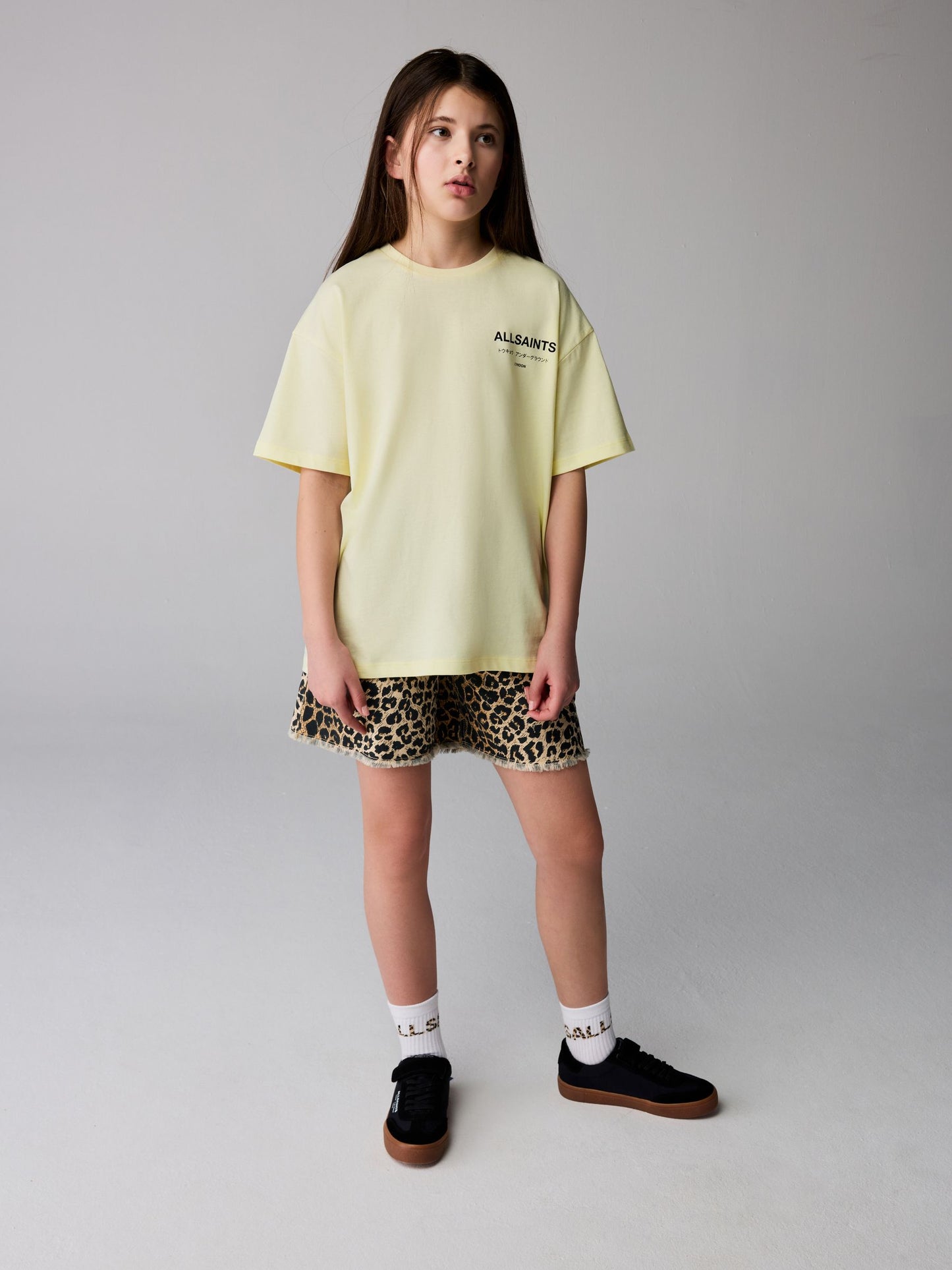 Dsiney Kidz - smALLSAINTS Light Yellow Oversized Underground Crew Neck T-Shirt image 4